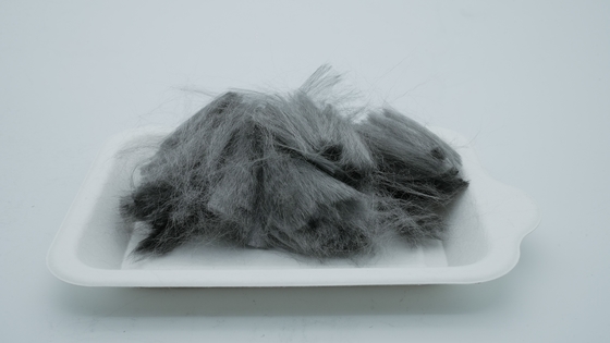 316L High Temperature Resistant Short SS Fibers , 12um  33mm Length Anti Static Fiber