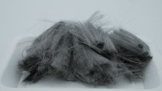 316L High Temperature Resistant Short SS Fibers , 12um  33mm Length Anti Static Fiber